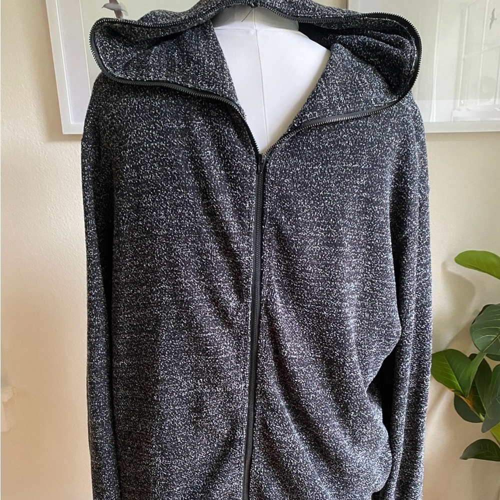 Alexander Wang Charcoal Zip-Up Sweater XL